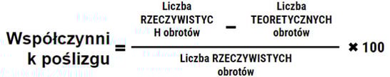 formuła obliczania poślizgu